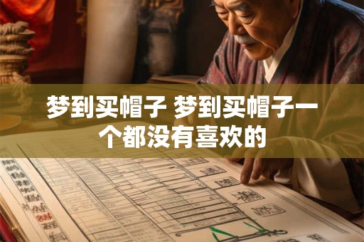 梦到买帽子 梦到买帽子一个都没有喜欢的