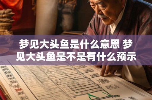 梦见大头鱼是什么意思 梦见大头鱼是不是有什么预示呢