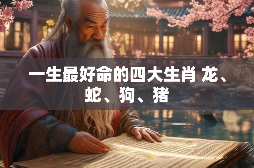 一生最好命的四大生肖 龙、蛇、狗、猪