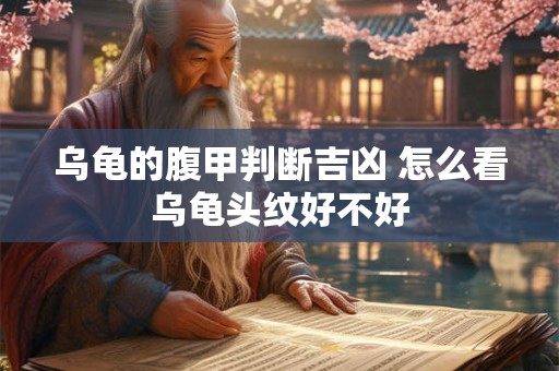 乌龟的腹甲判断吉凶 怎么看乌龟头纹好不好