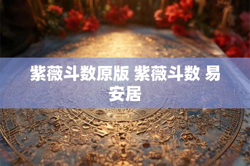 紫薇斗数原版 紫薇斗数 易安居