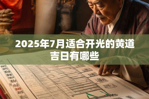 2026年7月适合开光的黄道吉日有哪些