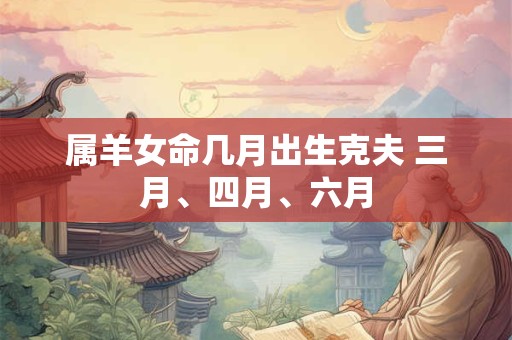 属羊女命几月出生克夫 三月、四月、六月