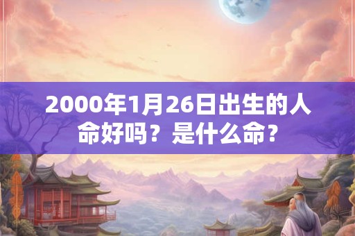 2000年1月26日出生的人命好吗？是什么命？