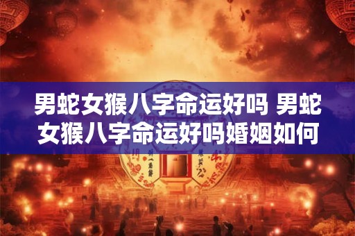 男蛇女猴八字命运好吗 男蛇女猴八字命运好吗婚姻如何