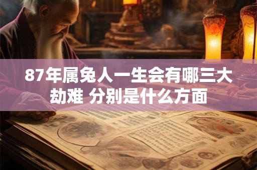 87年属兔人一生会有哪三大劫难 分别是什么方面