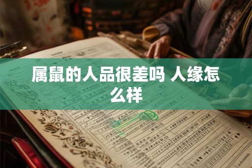 属鼠的人品很差吗 人缘怎么样