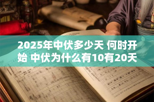 2025年中伏多少天 何时开始 中伏为什么有10有20天