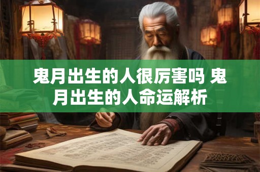 鬼月出生的人很厉害吗 鬼月出生的人命运解析