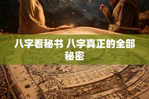 八字看秘书 八字真正的全部秘密