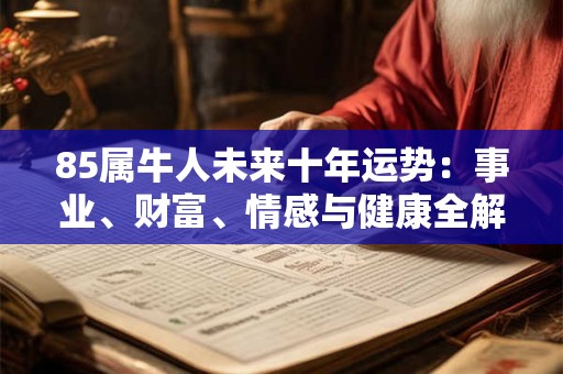 85属牛人未来十年运势：事业、财富、情感与健康全解析