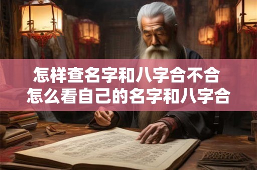 怎样查名字和八字合不合 怎么看自己的名字和八字合不合