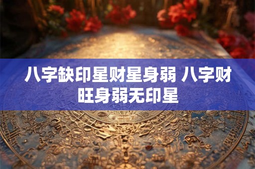 八字缺印星财星身弱 八字财旺身弱无印星