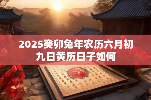 2025癸卯兔年农历六月初九日黄历日子如何