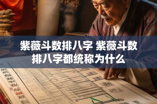紫薇斗数排八字 紫薇斗数排八字都统称为什么