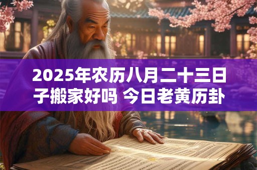 2025年农历八月二十三日子搬家好吗 今日老黄历卦象