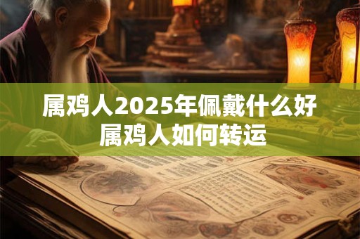 属鸡人2025年佩戴什么好 属鸡人如何转运