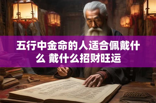 五行中金命的人适合佩戴什么 戴什么招财旺运