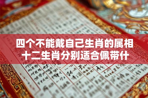 四个不能戴自己生肖的属相 十二生肖分别适合佩带什么饰物
