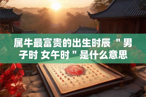 属牛最富贵的出生时辰 ＂男子时 女午时＂是什么意思