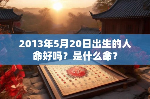 2013年5月20日出生的人命好吗？是什么命？