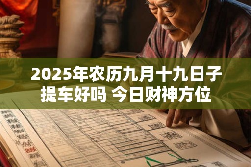 2025年农历九月十九日子提车好吗 今日财神方位