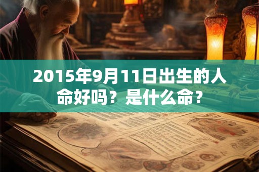 2015年9月11日出生的人命好吗？是什么命？