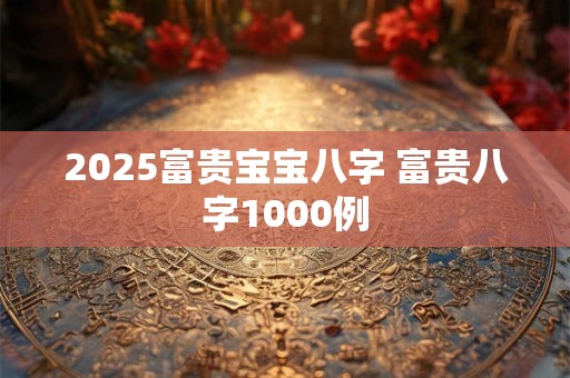 2025富贵宝宝八字 富贵八字1000例