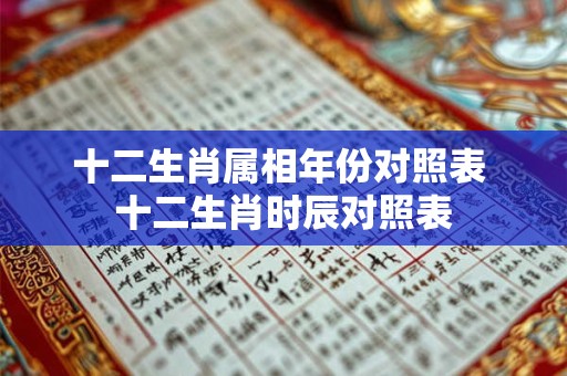 十二生肖属相年份对照表 十二生肖时辰对照表