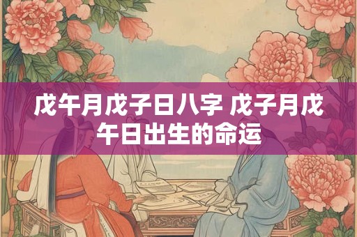 戊午月戊子日八字 戊子月戊午日出生的命运