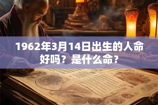 1962年3月14日出生的人命好吗？是什么命？
