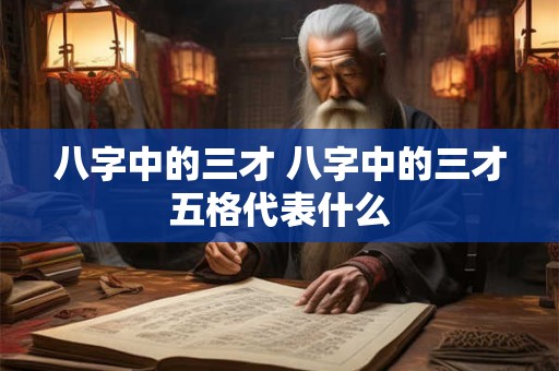 八字中的三才 八字中的三才五格代表什么