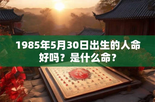 1985年5月30日出生的人命好吗？是什么命？