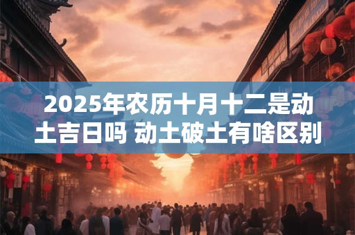 2025年农历十月十二是动土吉日吗 动土破土有啥区别