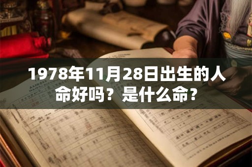 1978年11月28日出生的人命好吗？是什么命？