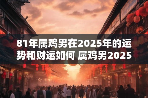 81年属鸡男在2025年的运势和财运如何 属鸡男2025年运气