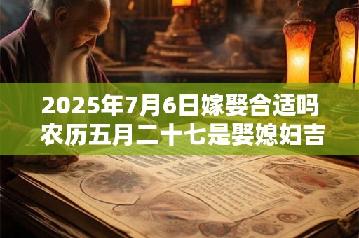 2025年7月6日嫁娶合适吗 农历五月二十七是娶媳妇吉日吗