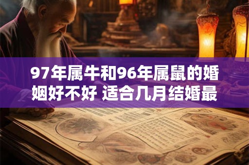 97年属牛和96年属鼠的婚姻好不好 适合几月结婚最佳