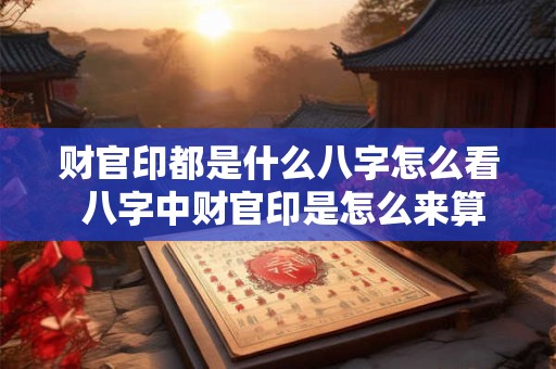 财官印都是什么八字怎么看 八字中财官印是怎么来算的