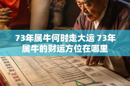 73年属牛何时走大运 73年属牛的财运方位在哪里 73年属牛何时走大运 73年属牛的财运方位在哪里