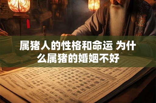 属猪人的性格和命运 为什么属猪的婚姻不好