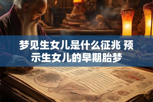 梦见生女儿是什么征兆 预示生女儿的早期胎梦