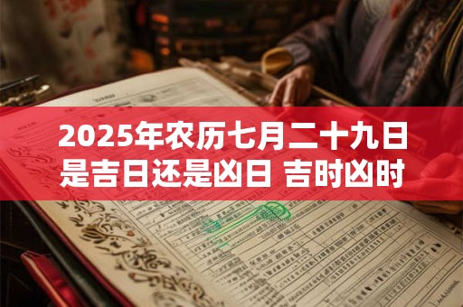 2025年农历七月二十九日是吉日还是凶日 吉时凶时是几时