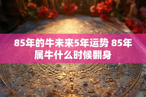 85年的牛未来5年运势 85年属牛什么时候翻身