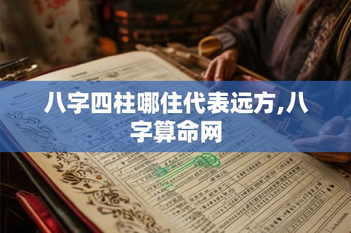 八字四柱哪住代表远方,八字算命网