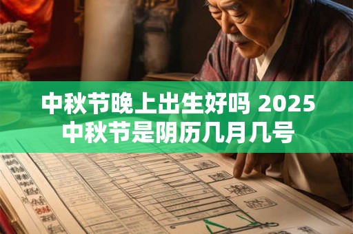 中秋节晚上出生好吗 2025中秋节是阴历几月几号 中秋节晚上出生好吗 2025中秋节是阴历几月几号