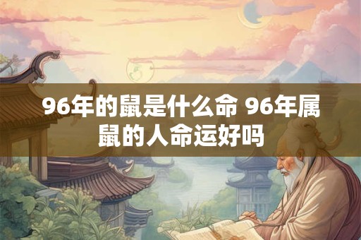 96年的鼠是什么命 96年属鼠的人命运好吗