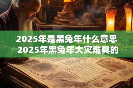 2025年是黑兔年什么意思 2025年黑兔年大灾难真的假的