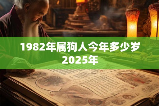1982年属狗人今年多少岁2025年