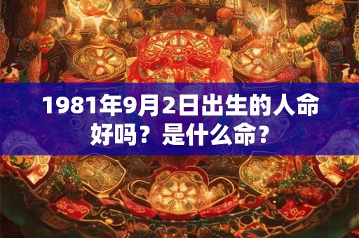 1981年9月2日出生的人命好吗？是什么命？